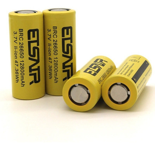 4pcs Batería 26650 12800mah Plana De 3.7v Baterías Recargabl 0