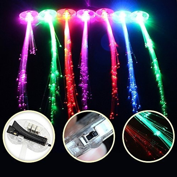 Extensiones Led Luminosas Por Color De Pelo X 10 Cotillón 1