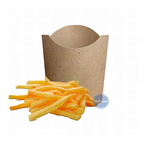 Estuche Papas Fritas Mediana Kraft Biodegradable X 50u. 0