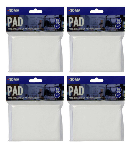 Kit 8 Refil Pad Recorte De Pintura Acabamentos 4  Roma 0