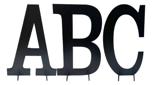 Letra 60cm Em Mdf 3mm Preto Festas Fachadas Decoração 0