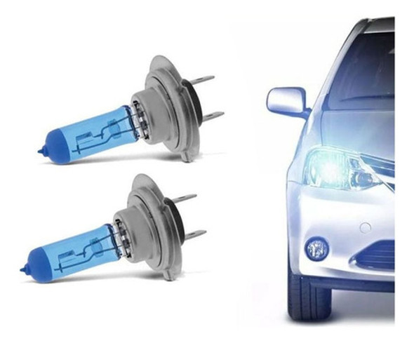 Lâmpadas Super Brancas Farol Baixo Gm Meriva 03-12 H7 8500k 1