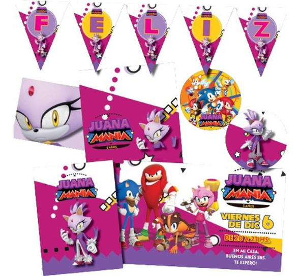 Kit Imprimible Personalizado Blaze The Cat Cumple Candy 0
