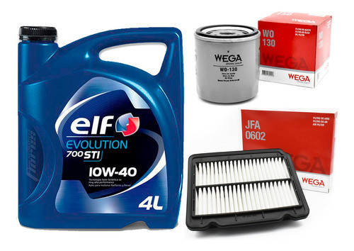 Kit 2 Filtros Wega Chevrolet Aveo 1.6 + Aceite Elf 10w40 4l 0