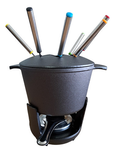 Fondue De Hierro Fundido Quesos Chocolate 6 Personas Fondiu 0
