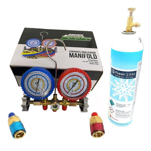 Kit Manifold Para Automóveis R134a+ Engate Rápido 0