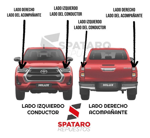 Barrero Delantero Derecho Toyota Hilux 2016-2019 Srv-srx 1