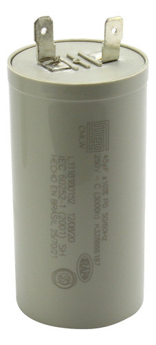 Capacitor Universal Permanente 127 Volts, 45uf - 250v Weg 0