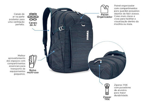 Mochila Thule Contrucht, 28l, Azul Carbono 1