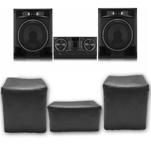 Kit 3 Capas Pra Mini System LG Cl65 Impermeável Preta Uv 0