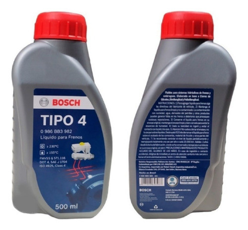 Liquido De Frenos 500ml Bosch Tipo-4 Citroen C4 Aircross 0