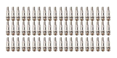 Kit 60 Conectores Plug Bnc Macho Para Cameras Segurança 0