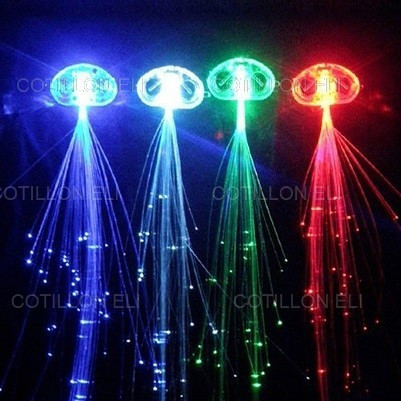 20 Extensiones Luminosas Con Hebilla Mechas Led Cotillon 1