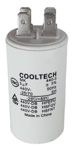 Capacitor De Marcha Para Aire Acondicionado 5 Mf 1