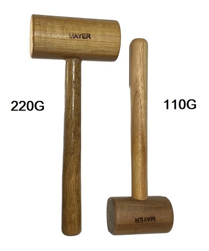 2 Martelo Macete Malho Para Entalhe Madeira Xilogravura 1