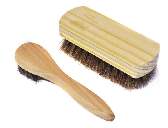 Kit Cepillos Madera Para Lustrar Y Pasar Pomada Calzado 0