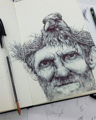 Sketchbook A5 Preto Retrato Hahnemuhle 1