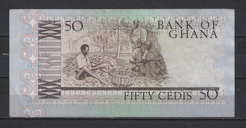 B214 Ghana Billete 50 Cedis Año 1979 P-22a Impecable 1