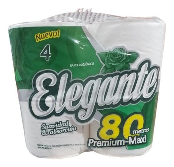 Papel Higienico Elegante 80mt Hoja Simple (pack 4rollosx 10) 1