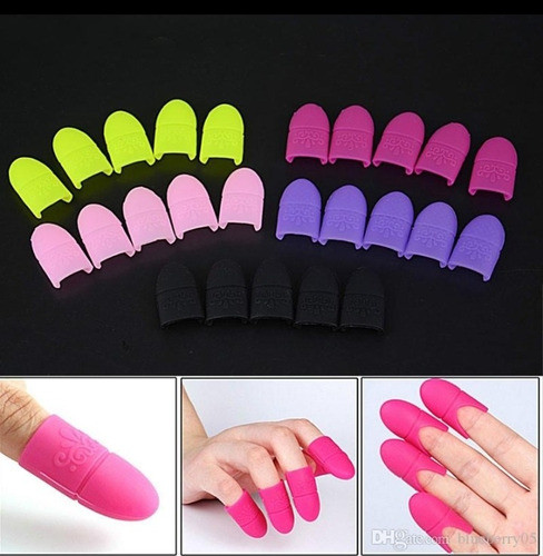 Dedales De Silicona/ 10un. Para Retirar Uñas,semipermanente 0