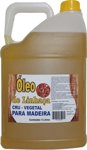 Óleo De Linhaça Cru Para Madeira 5 Litros 0