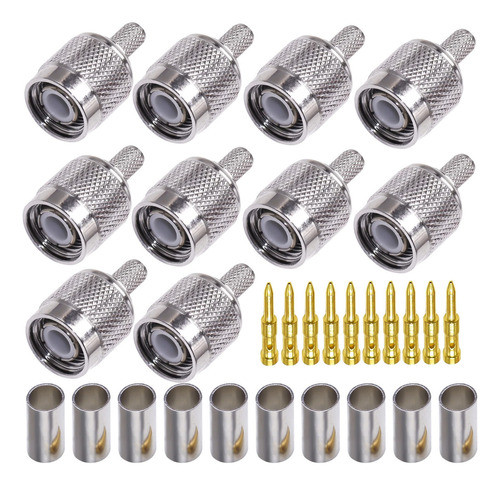 Tuolnk Tnc - Conector Macho Macho Tnc Para Cable Coaxial Rg5 0