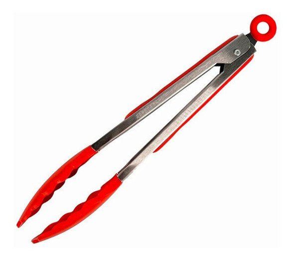 Pinza Multiuso Acero Punta Silicona Parrillera Chica 26 Cm 0