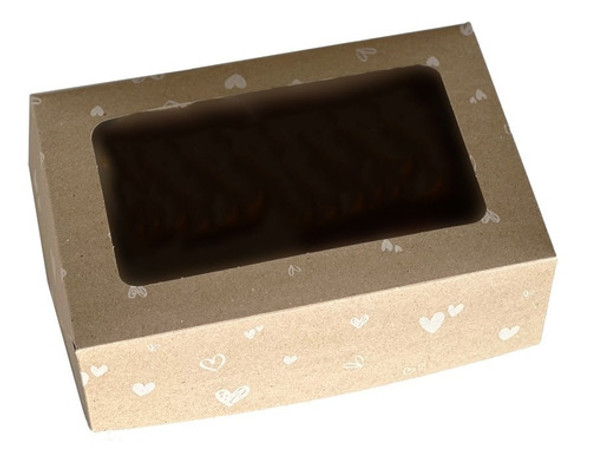 Caja Desayuno Chica -corazones - 17,7x26x8,7 C/visor X10u. 0 Caja Desayuno Chica -corazones - 17,7x26x8,7 C/visor X10u. 0