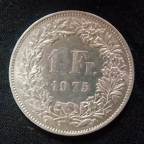 Suiza 1 Franco 1975 Exc Km 24a.1 1