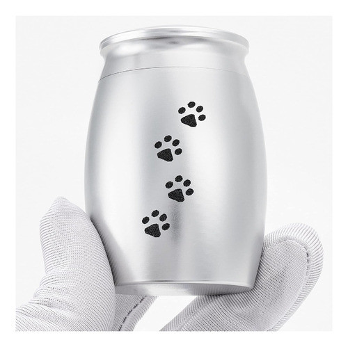 Urna Para Mascotas Pequeñas, Aluminio Plateado, 6,9 X 4,3 Cm 0