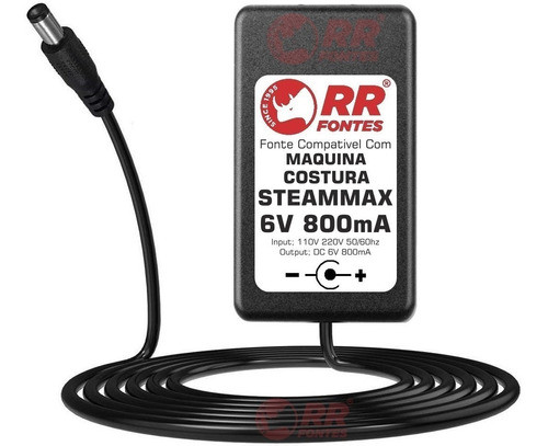 Fonte Dc 6v 800ma Maquina De Costura Steammax Maxhome Sm-500 0