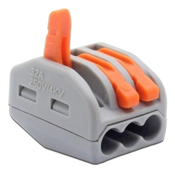 Pack X 10 Bornera Conexión Rápida 3 Polos 0.75mm A 4mm Tbcin 0