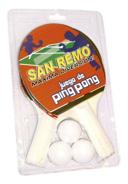 Juego De Ping Pong Con 3 Pelotas 98965 San Remo 0 Juego De Ping Pong Con 3 Pelotas 98965 San Remo 0