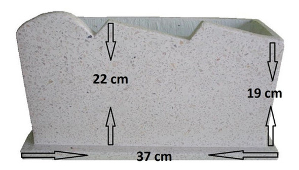 Jardinera Grande Monolítico Con Foto 6 X 9, Art. Funerarios 1