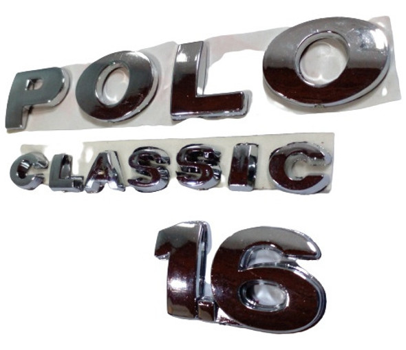 Insignia Emblema Vw Polo Classic 1.6 Baul Cromado 0 Insignia Emblema Vw Polo Classic 1.6 Baul Cromado 0