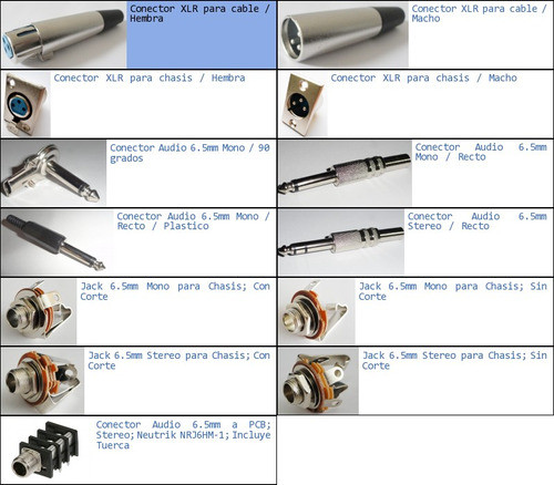 Pack 5x Conector Xlr Para Cable Hembra A Cable 1