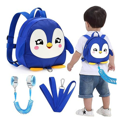 Arnes + Correa + Mochila Para Niños/as Pinguino Azul 0