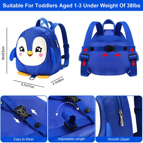 Arnes + Correa + Mochila Para Niños/as Pinguino Azul 1