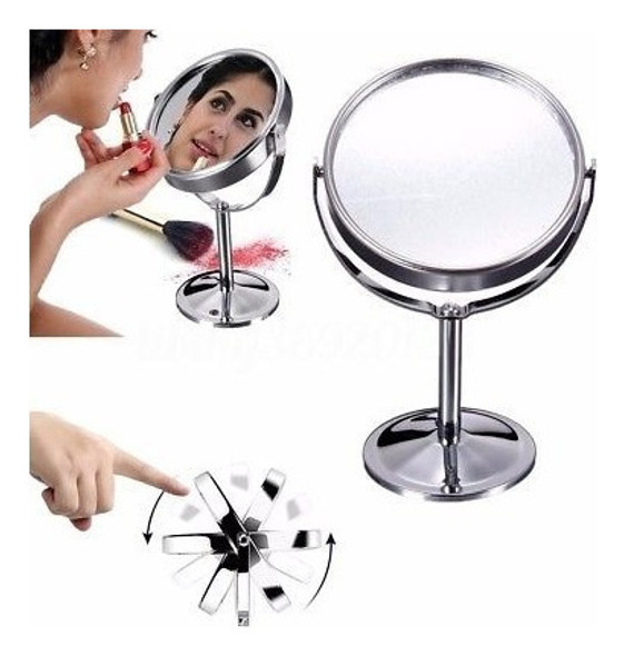 Espejo Compacto Portátil Maquillaje Doble Cara Soporte Norma 1