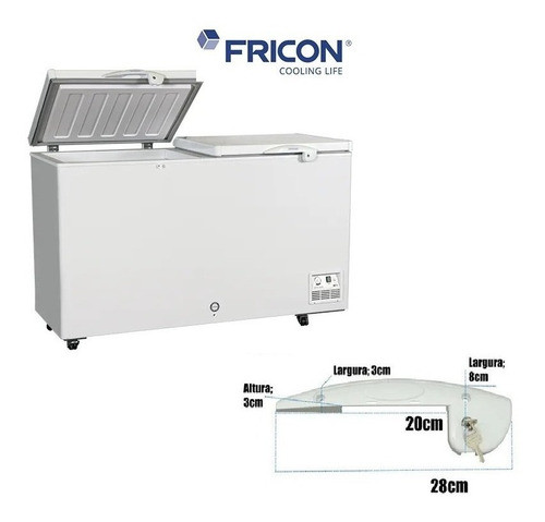 Puxador Freezer Horizontal Fricon Hced/hde - 503 Lt Original 1