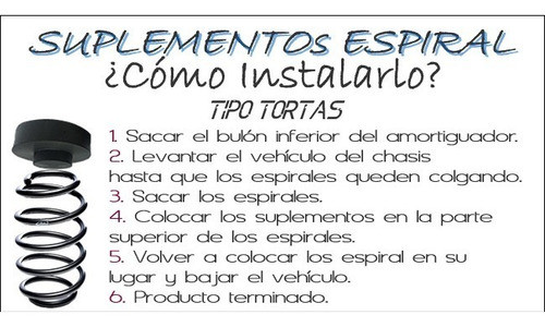 2 Suplementos Espirales Traseros Reforzados Gnc Passat Cc 1