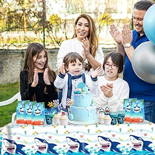 Mantel De Fiesta De Tiburón, Duaiai, Paquete De 3, Gran Cart 1