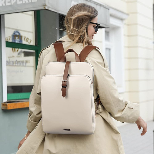 Cluci Leather Laptop Backpack Purse Para Mujeres 15.6 Pulgad 1