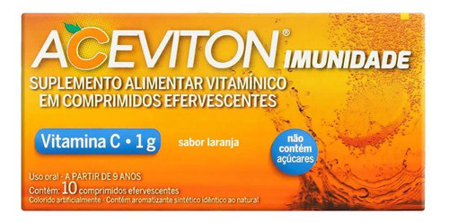 Aceviton Imunidade 1g Com 10 Comprimidos Efervescentes 0