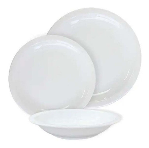 Set Platos 18 Piezas | Porcelana Blanca Tsuji De Primera 0