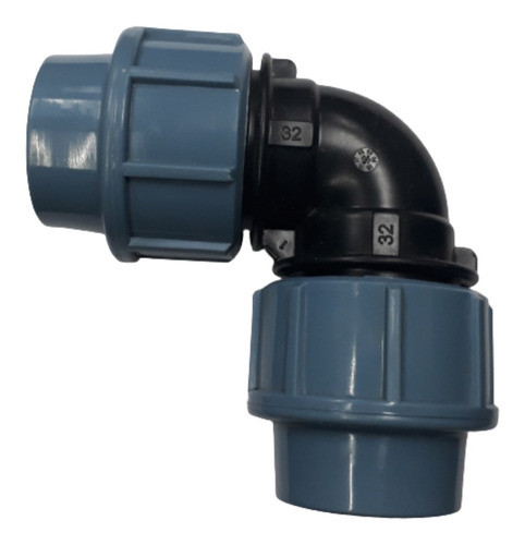 Codo Acople Rápido Compresión 32 Mm P/caño De Polietileno 0