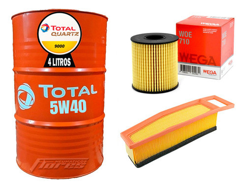 Cambio Aceite 5w40 4l + Kit Filtros Peugeot 208 1.6 2020/24 0