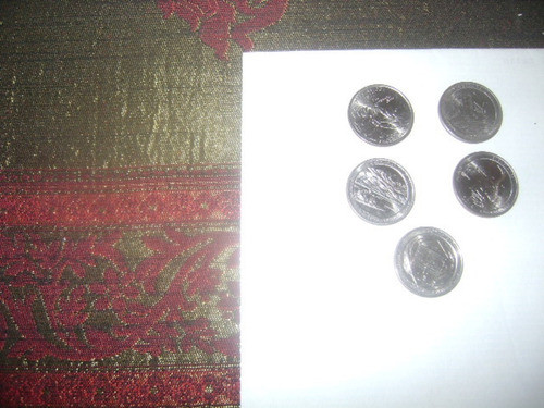 5 Monedas De 25 Centavos De Usa Distintos Estados Xii-151 0