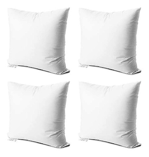 Edow Throw Pillow Inserts, Juego De 4 Suaves Hipoalergénicos 0