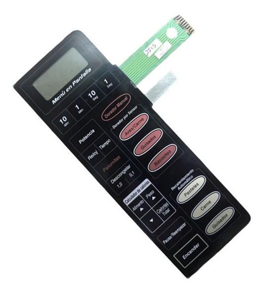 Frente Membrana Teclado Microondas Panasonic Nn7954  2515 0